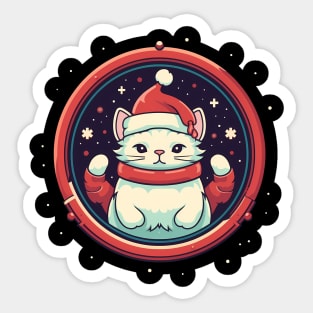 Manx Cat  Xmas, Love Cats Sticker